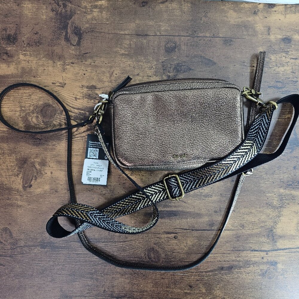 The Sak Bronze Pebble Leather Camera Bag Purse - Picture 9 of 9